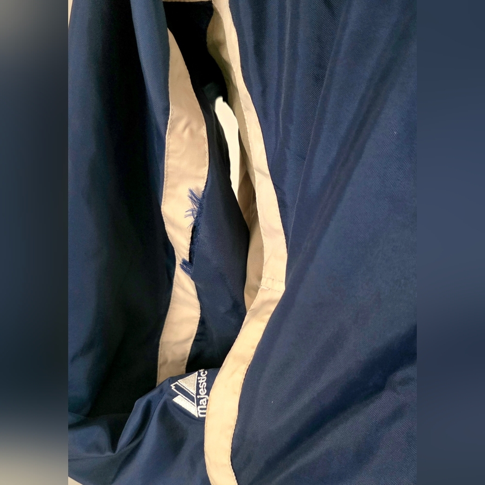 Majestic Vintage San Diego Padres Jacket Men's SZ Medium Blue official Baseball - Picture 5 of 15